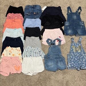 Huge 2T Toddler Girl’s Shorts & Skirt Bundle Lot